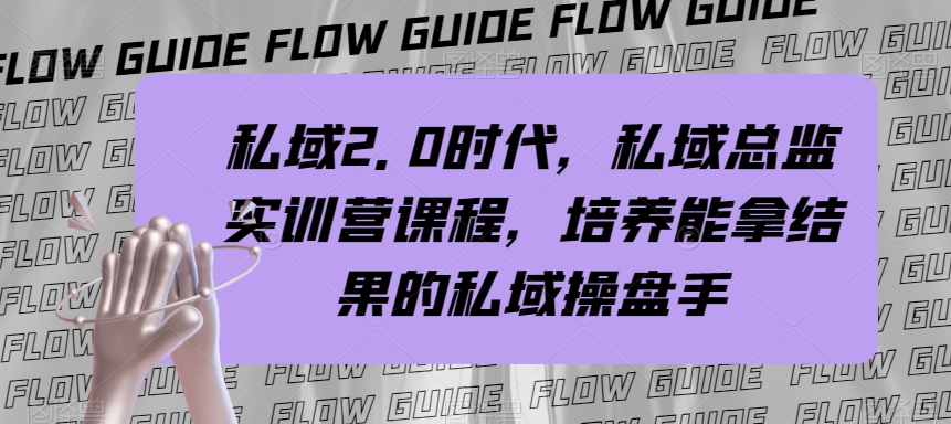 私域·2.0时代，私域·总监实战营课程，培养能拿结果的私域操盘手-副业社