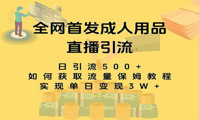 《成人用品直播引流获客暴力玩法》-副业社