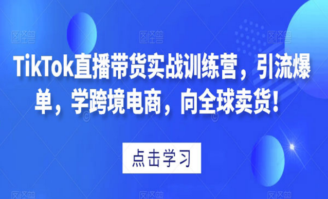 TikTok引流爆单带货实战-副业社