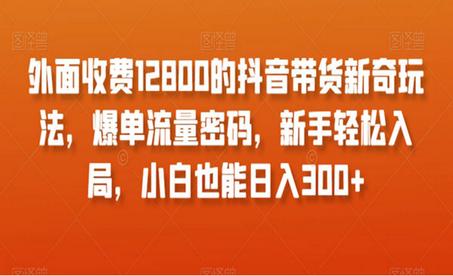 抖音带货爆单流量密码-副业社