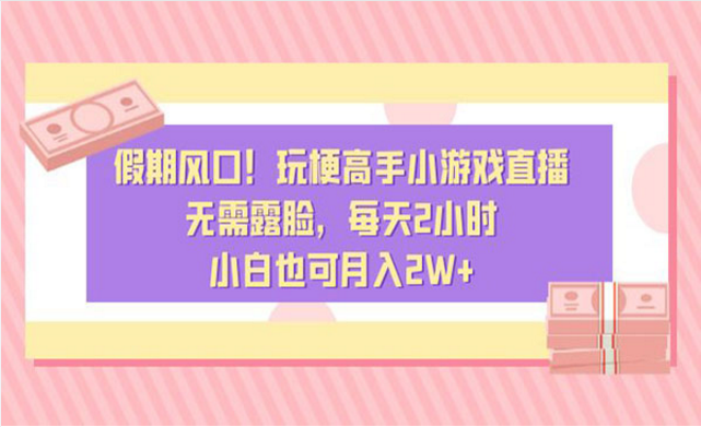 风口项目，玩梗高手小游戏直播-副业社