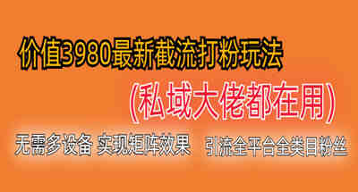 价值3980最新截流打粉玩法(私域大佬都在用)-副业社