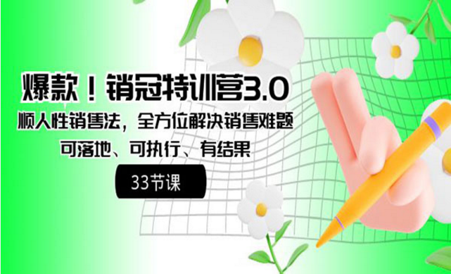 《销冠特训营3.0之顺人性销售法》-副业社