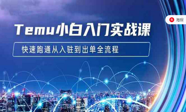 Temu跨境拼多多电商培训，小白入门实战课-副业社