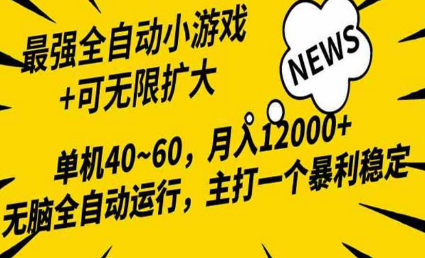 全网独家小游戏全自动，主打一个暴利稳定-副业社