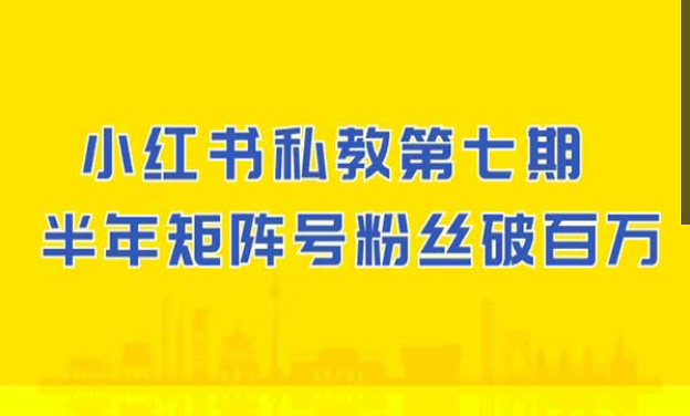 小红书私教第七期 半年矩阵号粉丝破百万-副业社