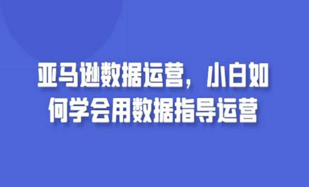 亚马逊数据运营，小白如何学会用数据指导运营-副业社