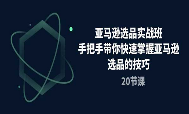 亚马逊选品实战班，手把手带你快速掌握亚马逊选品的技巧-副业社